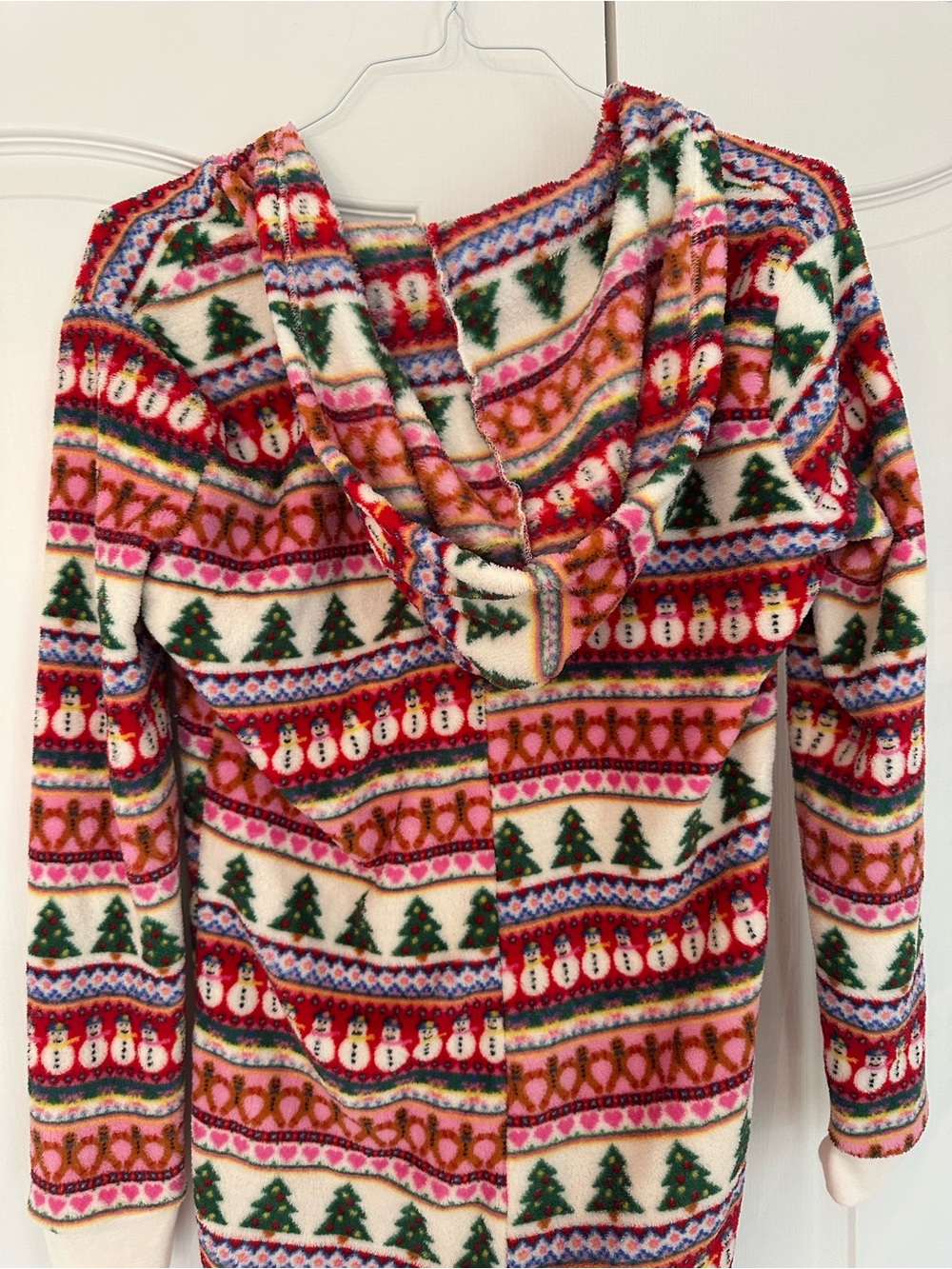 Forever 21 Multicolor Holiday Festive Fleece Zip-Up Onesie Size S - Picture 8 of 8
